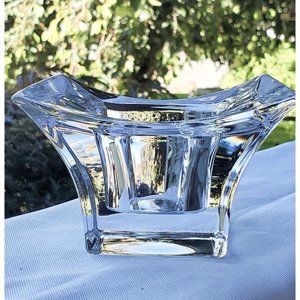 Mikasa Modern Crystal Upsweep Votive Candle Holder vintage heavy glass